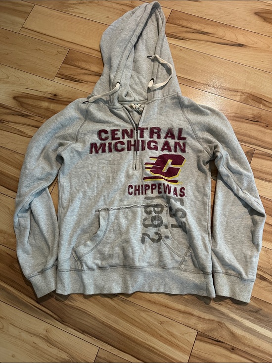 Blue 84 Tops - Central Michigan Chippewas Grey Hooded Sweatshirt